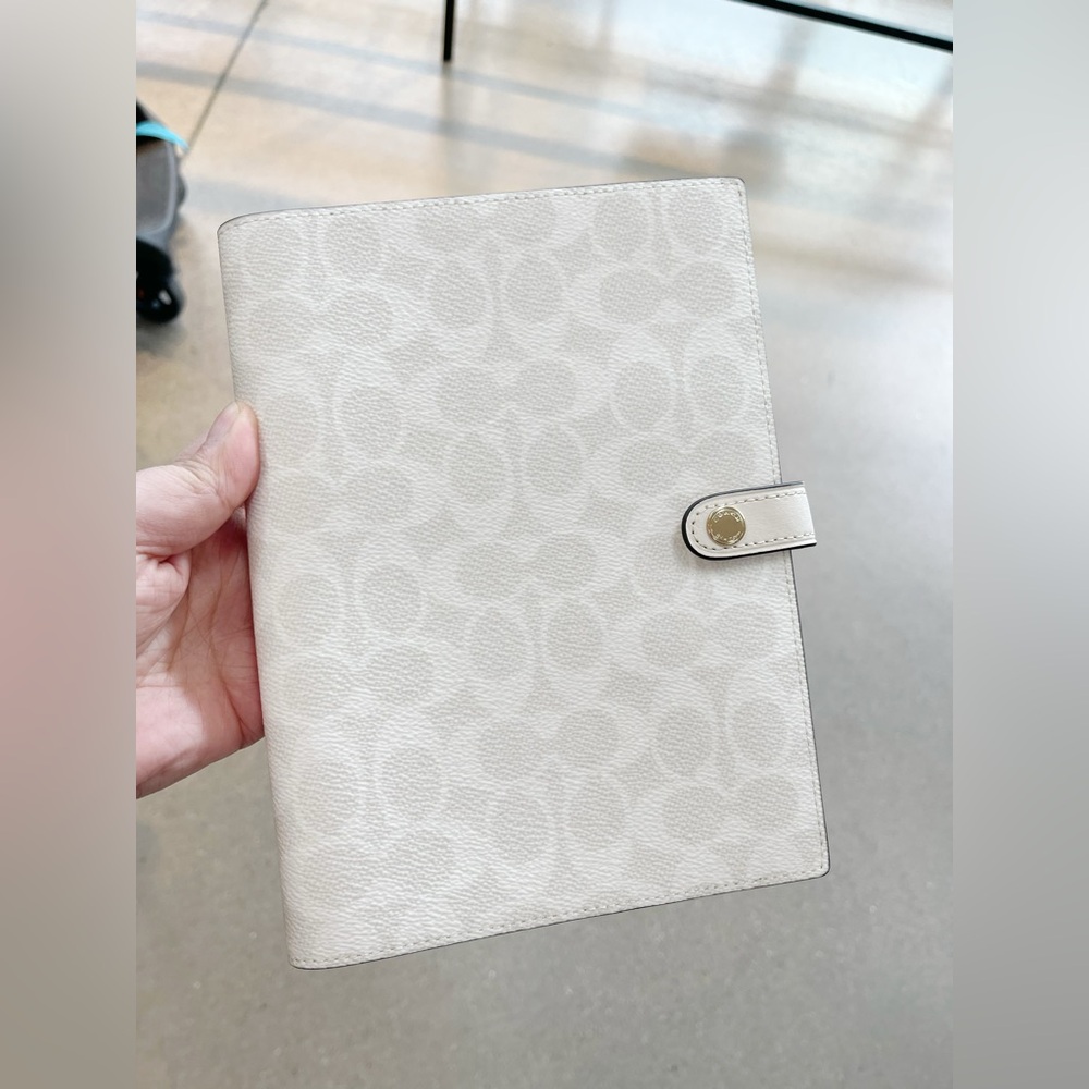 Coach Notebook In Signature Canvas NWT